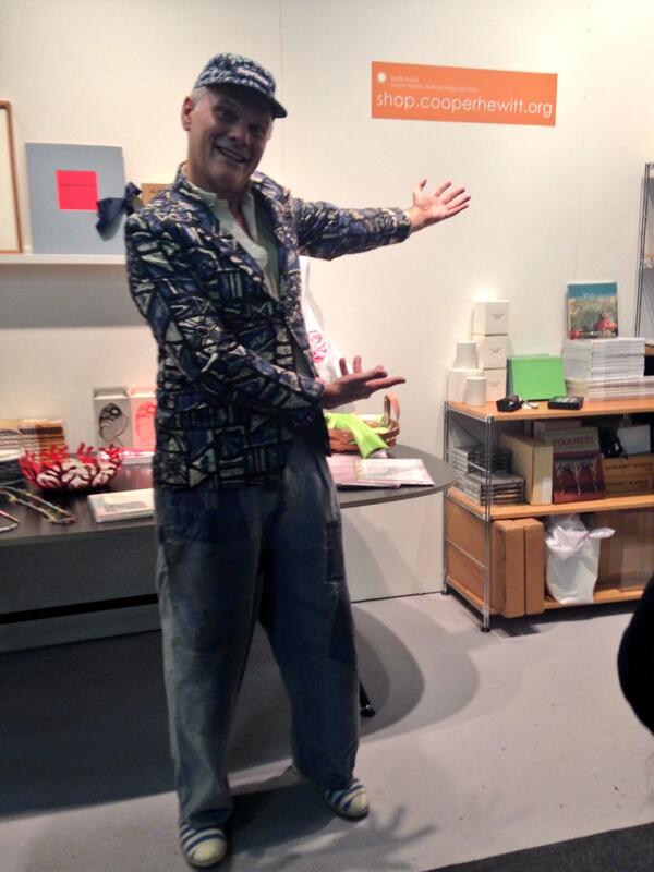 NYLDF's tweet image. See @TuckerRobbins celebrating at the @cooperhewitt in indigo reflecting his booth! #workof #ADHDS2014