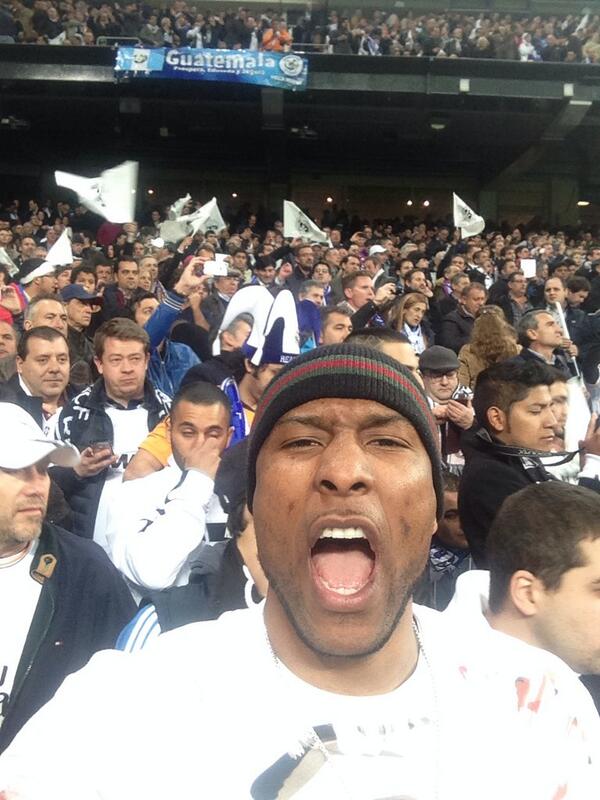 Slaughter44's tweet photo. I'm with my Madridistas family #HalaMadrid http://t.co/VhyQkZuJht