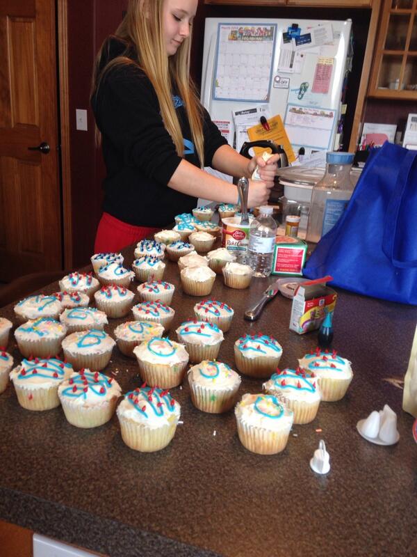 Hard at work making ribosome cupcakes #organelleelection2014