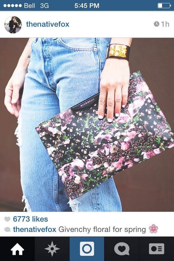 bchained's tweet image. Want this #floral @Givenchy clutch to be mine! Perfect #accessory for #Spring &amp;amp; #Summer2014! Love @TheNativeFox !