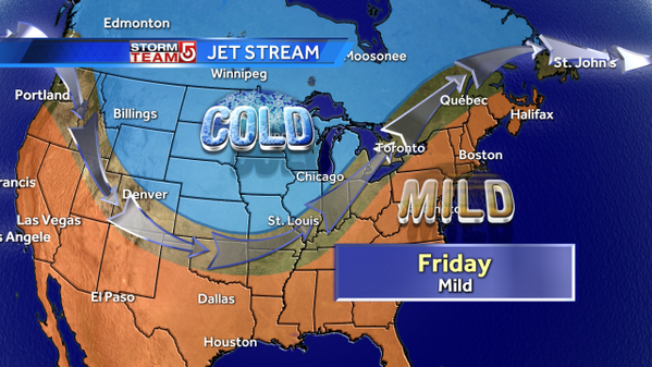 MetMikeWCVB's tweet photo. By late this week the pattern will change. Warm weather is on the way. 60? #wcvb http://t.co/VT9DxkB2QC