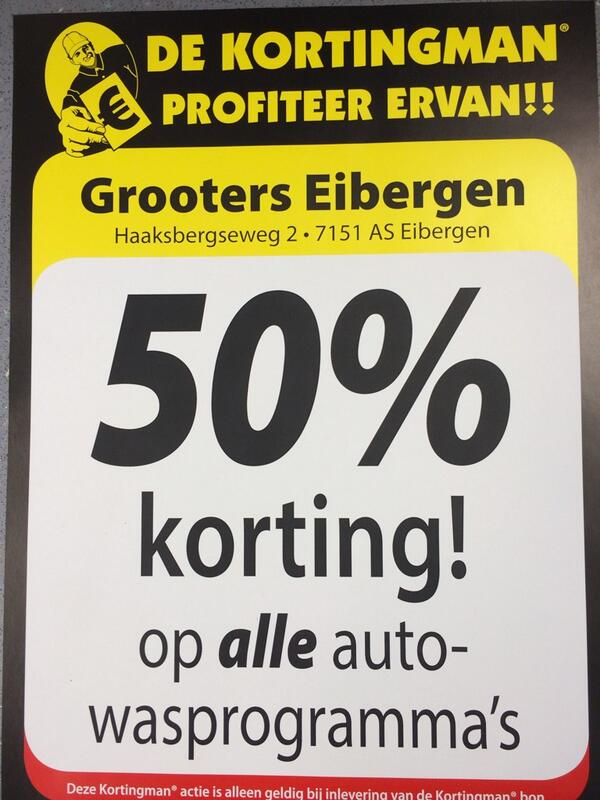 Grootersauto's tweet photo. Voordelig auto wassen? Laat deze foto zien en u krijgt 50% korting op alle  #carwash programma's. http://t.co/W4daQFiKQt