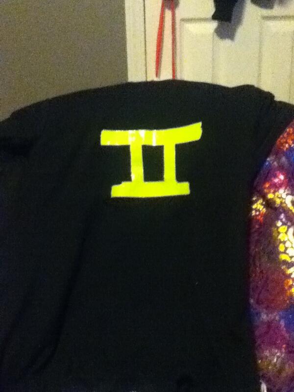 My shirts done~! Now I need to get..hm..oh! Make up, horns, glasses, nail polish, andddddd the jacket! I GOT DIS!