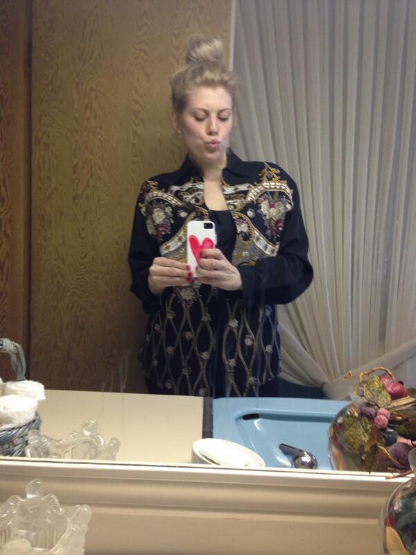 hayley_md's tweet photo. My mom got mad at me for wearing a tank top to my grandpas b-day dinner.. Grandmas shirt saved the day. #yyc#old http://t.co/u7IACHMKWj