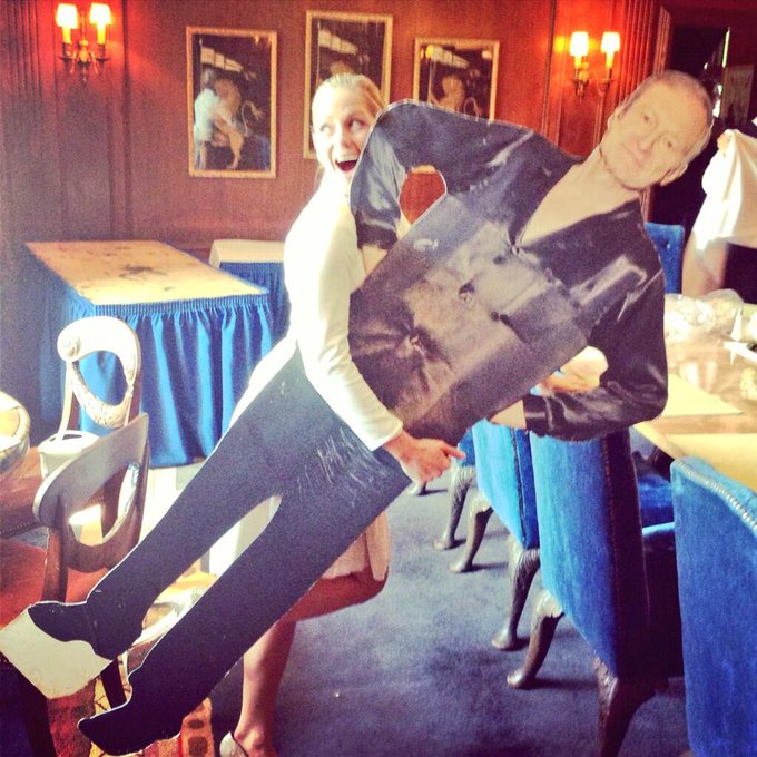 Caught in the act by @RealMrMayhem  ! 

Hef! You're coming with me! 

?
@hughhefner

#Thief #Scandalous