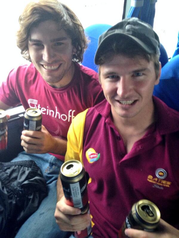 Boys having a few beers on the supporters bus! #maties <a href="/josh_bass12/">Josh Bass</a>