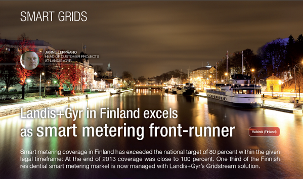 landisgyr's tweet photo. To date, Landis+Gyr has delivered over one million #smartmeters to a number of #Finnish energy companies. #smartgrid http://t.co/lrietid25y