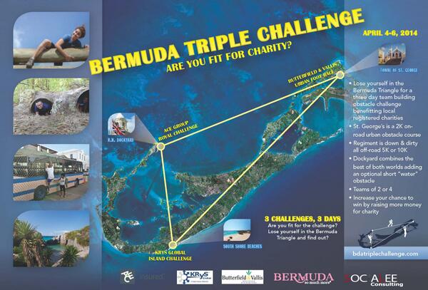 EventsBermuda's tweet photo. #Bermuda Triple Challenge April 4-6, 2014 | 3 Days 3 Races #Charity #Fundraiser @BDATriple http://t.co/aqMsSpFCZc http://t.co/0ceo0jWD7I