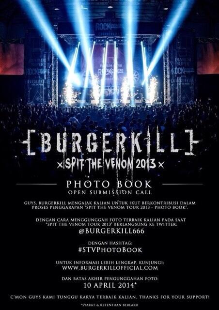 Mau ikut berkontribusi di "Spit The Venom Tour 2013" <a href="/burgerkill666/">Dede "Kajit" Sutanzah</a> Photo Book? Info klik --> burgerkillofficial.com