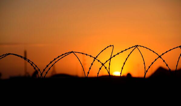 Sunset at Camp Bastion last night following a few days of unsettled weather.