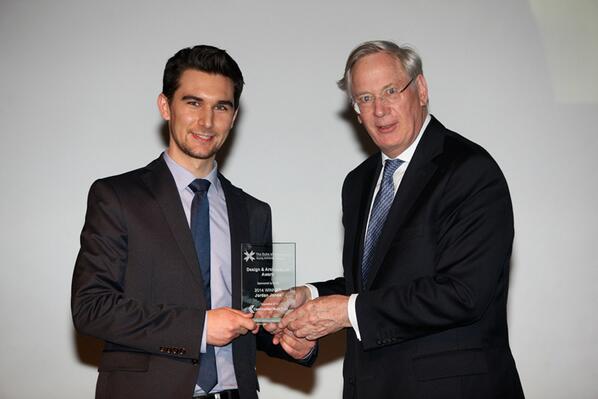 AECOM's tweet photo. MT @ConstructionYT: Congrats to our Jordan Jones, Design&amp;Arch award winner at #YAS14 #awards http://t.co/s40bOITuOc http://t.co/zFs7n0jqpz