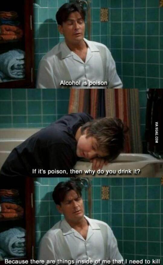 9GAG's tweet photo. Alcohol is poison http://t.co/S8etx0QY71 http://t.co/VgXsAhMBv5