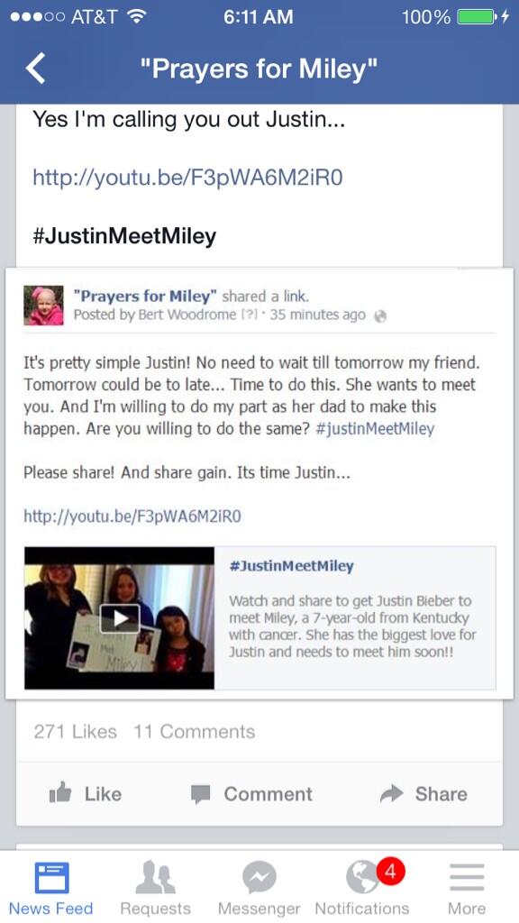 Believe4Riley's tweet photo. Calling u out @justinbieber  it's time for u to make ur move #JustinMeetMiley http://t.co/k3Es954Lg5 http://t.co/JtsRDEgbEv