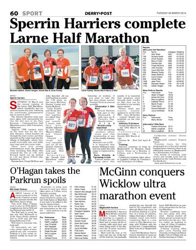 Cahair O'Kane (@cahairokane1) on Twitter photo In tomorrow's Derry Post: Action from <a href="/SperrinHarriers/">Sperrin Harriers</a> and Magherafelt Harriers in our athletics round up In tomorrow's Derry Post: Action from <a href="/SperrinHarriers/">Sperrin Harriers</a> and Magherafelt Harriers in our athletics round up