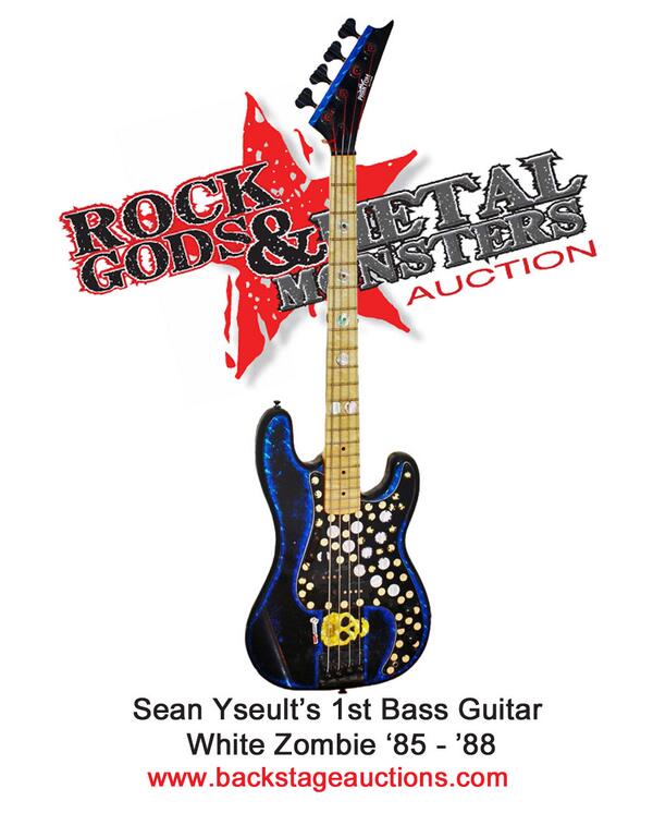 BackstgAuctions's tweet photo. Sean Yseult's White Zombie bass 1985 - hits the auction block. Gurls Rewl http://t.co/v7gae3BRvU #whitezombie #RGMM http://t.co/5DQ5QHauF1