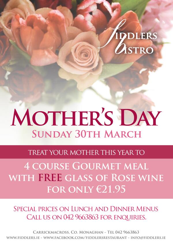 FiddlersBistro1's tweet photo. #competition FREE 4 Course Meal 4 MAMMY, Dad &amp; 2 kids plus FREE Glass Rose wine #FREE taxi pickup &amp; return simply #RT http://t.co/iq8rK72ko2