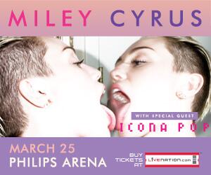 StateFarmArena's tweet photo. SURPRISE! @MileyCyrus is @PhilipsArena TOMORROW &amp; we want YOU to be here! RT if you want 2 tix! Winner drawn at 5pm. http://t.co/tz03quDq2I
