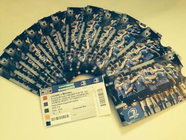 MasonAlexander_'s tweet photo. Tickets have just arrived for our client hospitality event for #leinsterVmunster at the #aviva this Saturday! 🏉 http://t.co/w3BMlu2fnj
