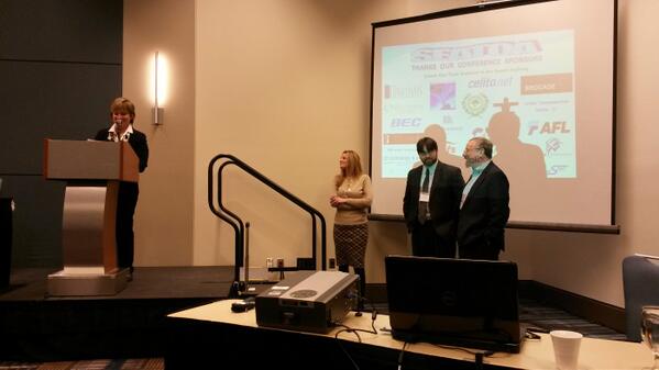 joannehovis's tweet image. GA muni league, @communitynets, and Jim Baller recognized by @seatoa for protecting local  broadband in GA. #seatoa14