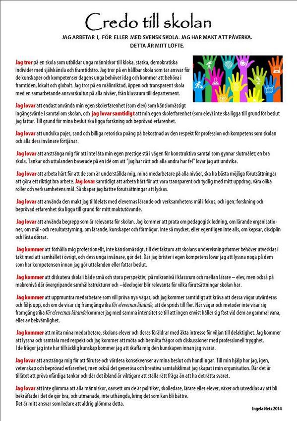 Mitt löfte till skolan. Utmanar alla med påverkansmakt att formulera sitt löfte. Eller dela mitt. #skolpol #löfte