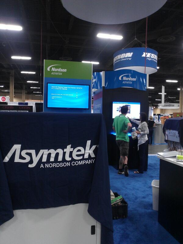 NordsonASYMTEK's tweet photo. Set-up is going well. We're looking forward to the start of the #IPCShow APEX tomorrow. Stop by booth 1937 and say hi http://t.co/9cGa78ElSB