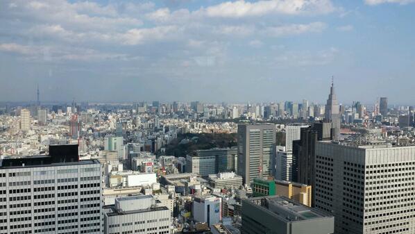 edmossbb's tweet photo. #Tokyo city skyline #45thfloor #Japan http://t.co/xqnR0oLRFx