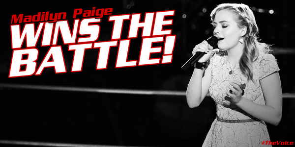 NBCTheVoice's tweet photo. In this Romeo vs. Juliet battle, @usher chooses Juliet. RT round of applause for @MadilynPaige_. #VoiceBattles http://t.co/faz1R8iB2P