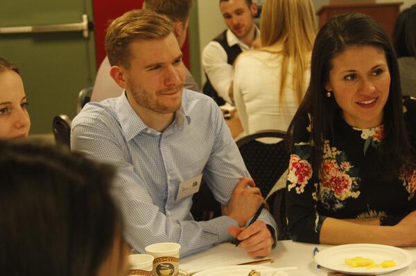 BCIT_HRA's tweet photo. Here's a pro multitask'er: Networking and GQ-material. #OurBoyTim #BCIT #Networking #GQ #ModelMaterial #HRMG http://t.co/xVzSTBPXdr