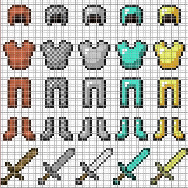 minecraft chestplate pixel art