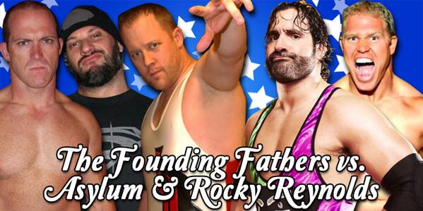 IWCwrestling's tweet photo. Final Match 4 #NOTS3 4/12 Founding Fathers v. @Asylum1240 &amp; Rocky Reynolds #WWE #RAW @JimmyVegasInc @Justinidol http://t.co/M6HeNT2vr4