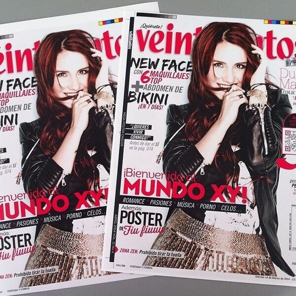 DulceFortaleza_'s tweet photo. RT @EspacioDMCol: #FOTO Portada de @DulceMaria en la @Revista20s http://t.co/2oMXbdLMb1