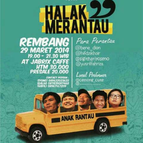 StandUpIndoRBG's tweet photo. Kapan lagi Rembang kedatangan artis standup COMEDY? Cek yuk ~» cc' @HRStandUp @kopilasem @mataairradio @REMBANGIndah http://t.co/IeFvMbbQaC