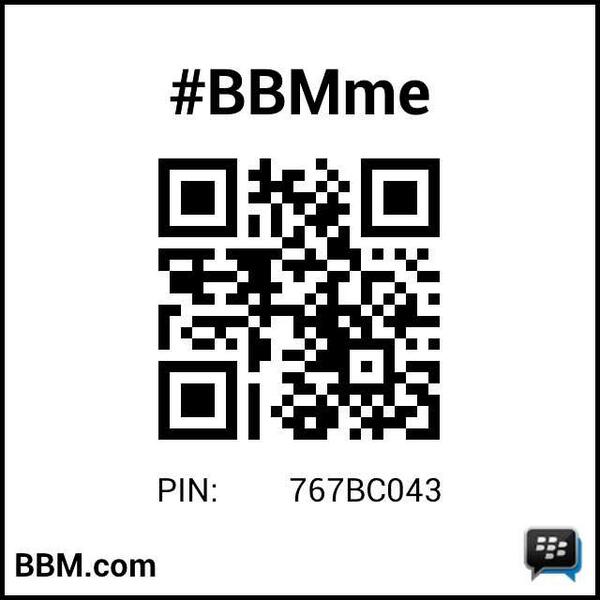 #BBMme PIN: 767BC043
pin.bbm.com/767BC043
