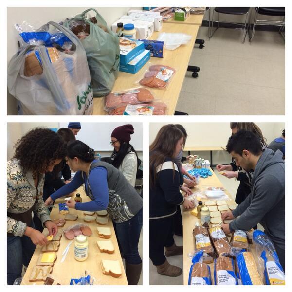 MikeCLeadership's tweet photo. Running a street patrol w/ York teacher candidates. Gamification: 1st team 2 make 50 bagged lunches #TeamWork #edchat http://t.co/bFbcqZiOYq