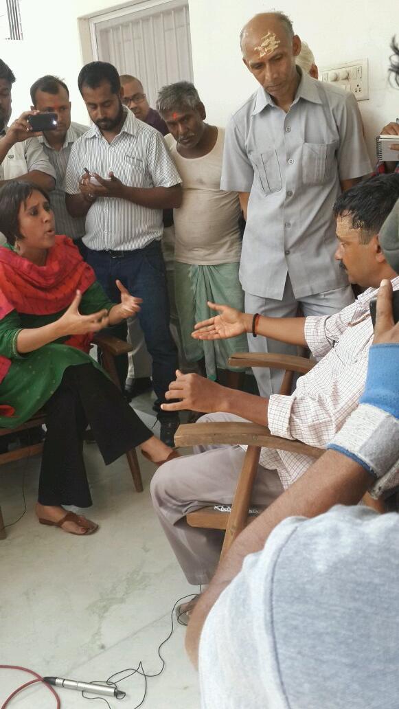 "Am in banaras because unlike others I am not looking for a safe seat"says <a href="/ArvindKejriwal/">Arvind Kejriwal</a> in interview at Tulsi ghat