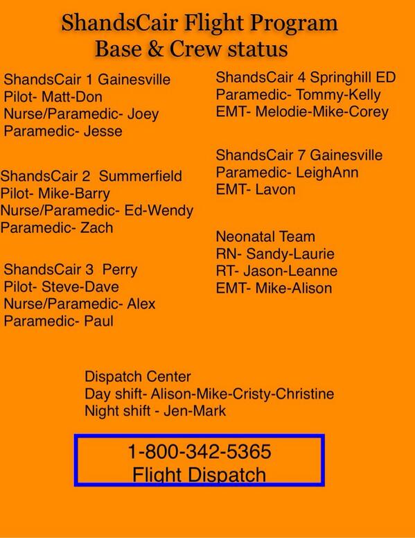 Tuesday Crew Line-Up!