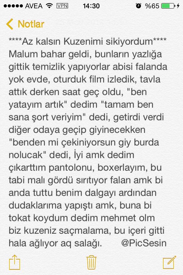 picsesin's tweet photo. AZ KALSIN KUZENİMLE SEVİŞİYORDUM. http://t.co/Cz8tAzZOE8