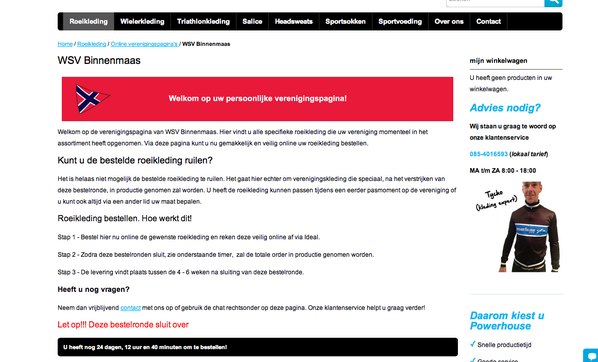 De verenigingspagina! Zonder voorraden uw leden een ruim assortiment roeikleding bieden! powerhousesport.nl/roeikleding/on…
