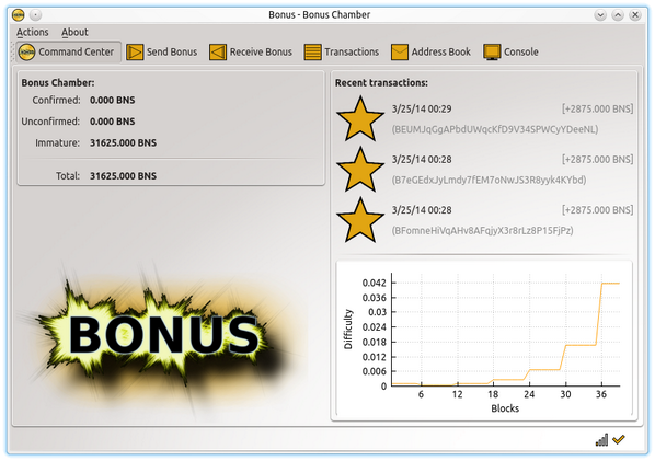 Bonus_Coin's tweet image. We've posted a screenshot of the Linux version! what do you think? #bonuscoin #altcoin #cryptocurrency