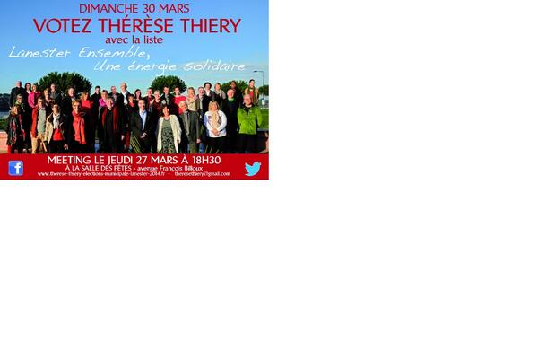 #Lanester #Municipales2014 je vous invite à venir nous soutenir au meeting jeudi 27 à 18h30 à la salle des fêtes