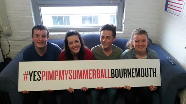 NerveNews's tweet photo. #YESPimpmySummerBall Bournemouth! @NerveRadio #YESMOMENT @lucozadeenergy http://t.co/a7jq4h9wFX