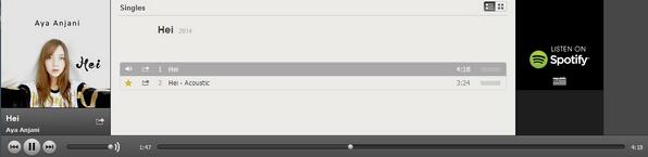 "Hei" yg diluar Indonesia, kalian bisa streaming @sarahanjanip  via #Spotify spoti.fi/1he0MyK Go on and Listen!