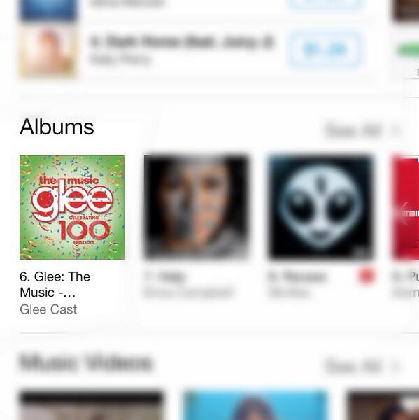 nayametria's tweet photo. Glee: The Music Celebrating 100 Episodes reach NUMBER 6 on the iTunes Charts!!!🌟 #glee @GLEEonFOX http://t.co/SuZ7dHc2W1