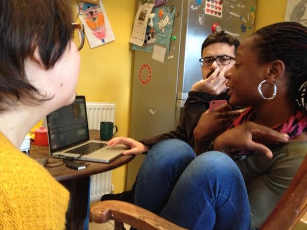 papajohnpan's tweet photo. Fortune in their SE23 editing kitchen. Fatouma's story comes to life http://t.co/IA8VH7ZOOw