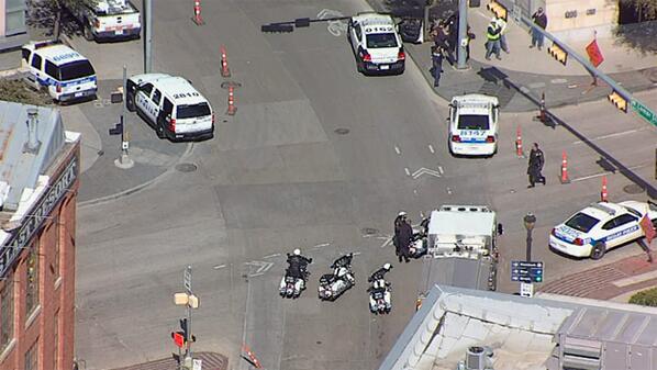 Shots fired inside of #Vista Apartment building in downtown Dallas