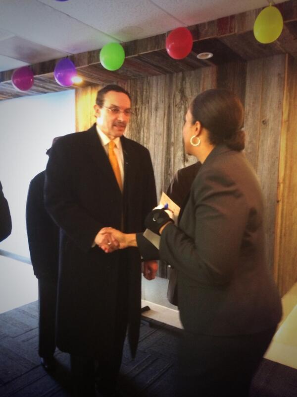 AoHDC's tweet photo. @AoHDC director Lecester greets @mayorvincegray at #aohadvoacyweek! #welcomemayor #adulted http://t.co/ez65RDVuaP