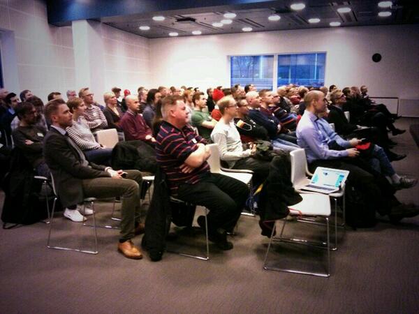 matkar's tweet image. Large crowed for for the #Java8 launch party streaming here in Stockholm. #jug #java8qa