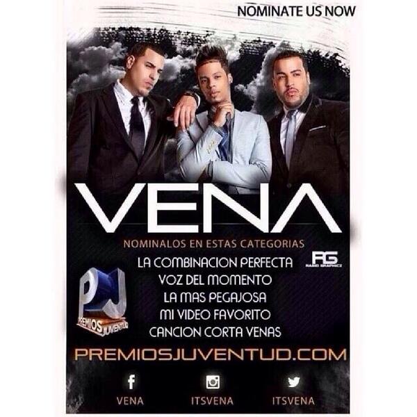 TeamVenaChicago's tweet photo. No se olviden de nominar a @itsvena para #PremiosJuventud2014 en http://t.co/Q9wLqOo22M http://t.co/uJ1nvDAfoS
