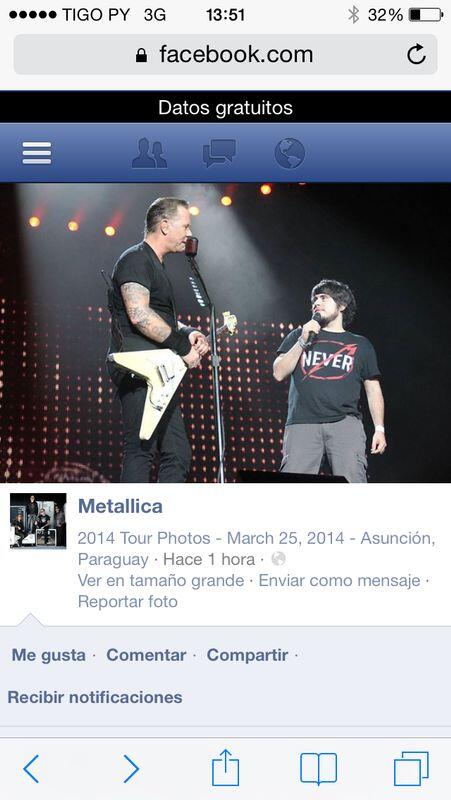 Waltermgill's tweet photo. Mi hijo musico chelo baterista de antenna con james de metallica @oscar_marandu @lanacionpy http://t.co/DJVjRkf1N9