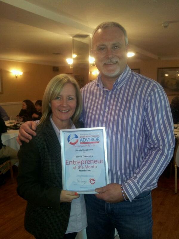 FreshTherapies's tweet image. An award from my  biz group #BottysEC @nigelbotterill  @timsavage